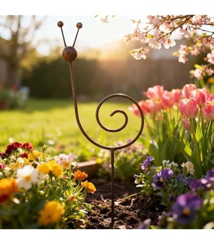 Amazon.com: KALALOU Set of Two Ceramic Ghost Plant Sticks : Patio